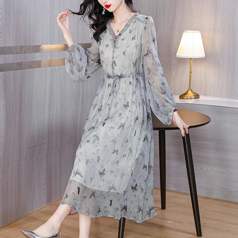 2024 Boho Floral Silk Elegant Besch Long Dress Spring Summer Long Sleeve Ruffled Vacation Dress 2024 Korean Vintage Evening Prom
2024 Boho Floral Silk Elegant Besch Long Dress Spring Summer Long Sleeve Ruffled Vacation Dress 2024 Korean Vintage Evening Prom