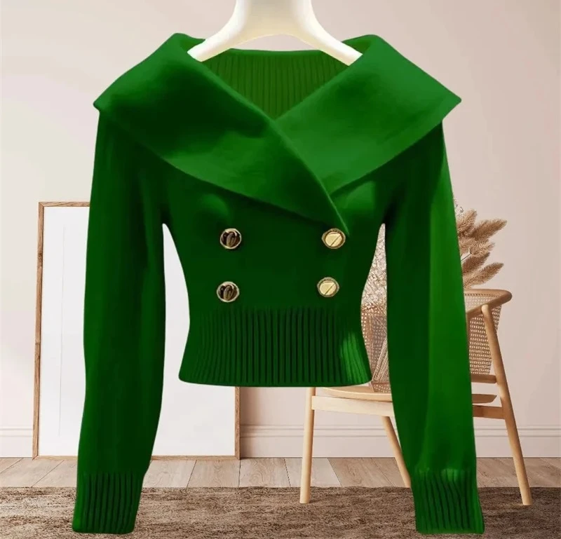 AutumnWinter Advanced Comfortable Women's Knitting Pullover Sweater Korean Version Flip CollarFemme Jumpers Sweater
AutumnWinter Advanced Comfortable Women's Knitting Pullover Sweater Korean Version Flip CollarFemme Jumpers Sweater