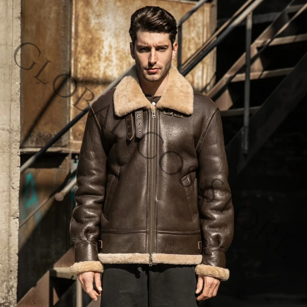Biohazard Resident Remake Leon Scott Kennedy Cosplay Costumes Coffee Brown Shearling Aviator Jacket with Faux Fur Collar for Man
Biohazard Resident Remake Leon Scott Kennedy Cosplay Costumes Coffee Brown Shearling Aviator Jacket with Faux Fur Collar for Man