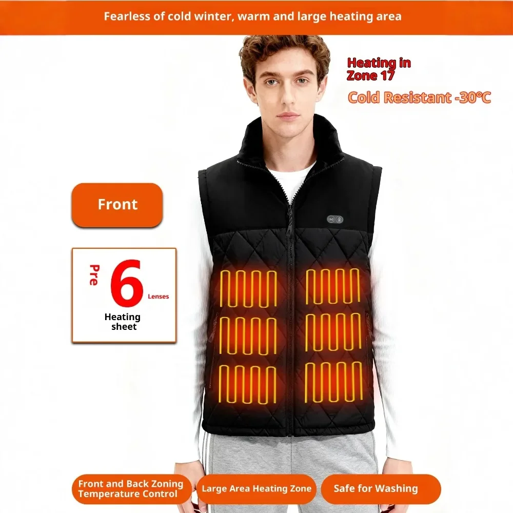 Мужской и женский 17-зонный интеллектуальный жилет с подогревом с USB-зарядкой, контроль тепла и температуры, мужской зимний жилет, мужской жилет с подогревом
Мужской и женский 17-зонный интеллектуальный жилет с подогревом с USB-зарядкой, контроль тепла и температуры, мужской зимний жилет, мужской жилет с подогревом