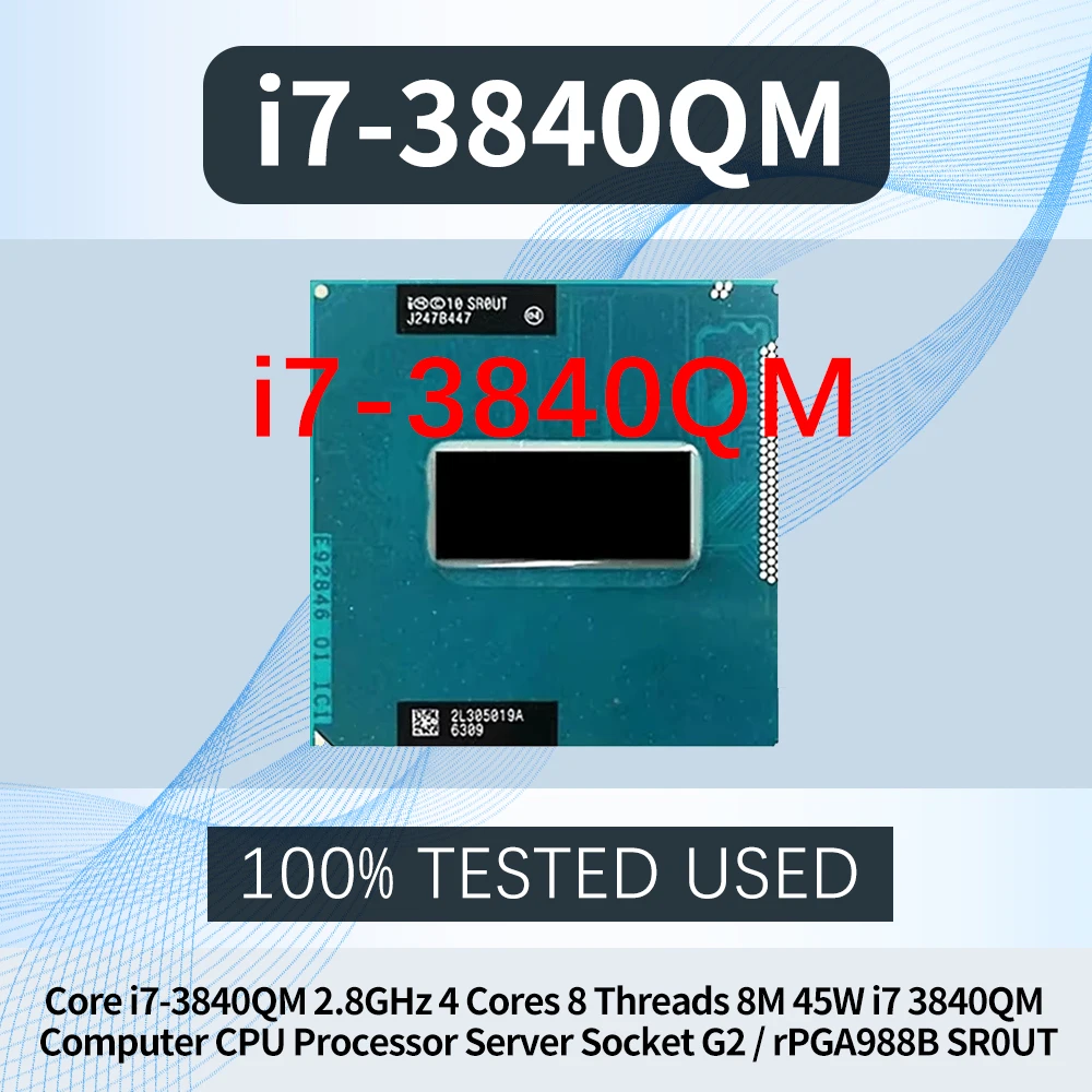 Core I7 3840QM SR0UT CPU I7-3840QM processor 2.80GHz-3.8GHz L3=8M Quad core
Core I7 3840QM SR0UT CPU I7-3840QM processor 2.80GHz-3.8GHz L3=8M Quad core