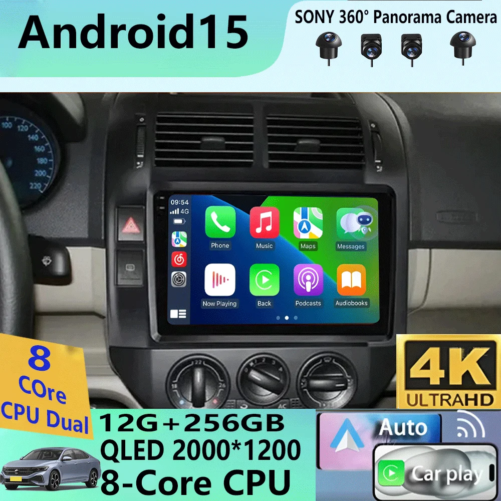 For Volkswagen VW Polo MK4 6Q 9N 9N3 2004- 2009 Car Radio Android 15 Auto Multimedia Video Player GPS Carplay QLED Screen Stereo
For Volkswagen VW Polo MK4 6Q 9N 9N3 2004- 2009 Car Radio Android 15 Auto Multimedia Video Player GPS Carplay QLED Screen Stereo