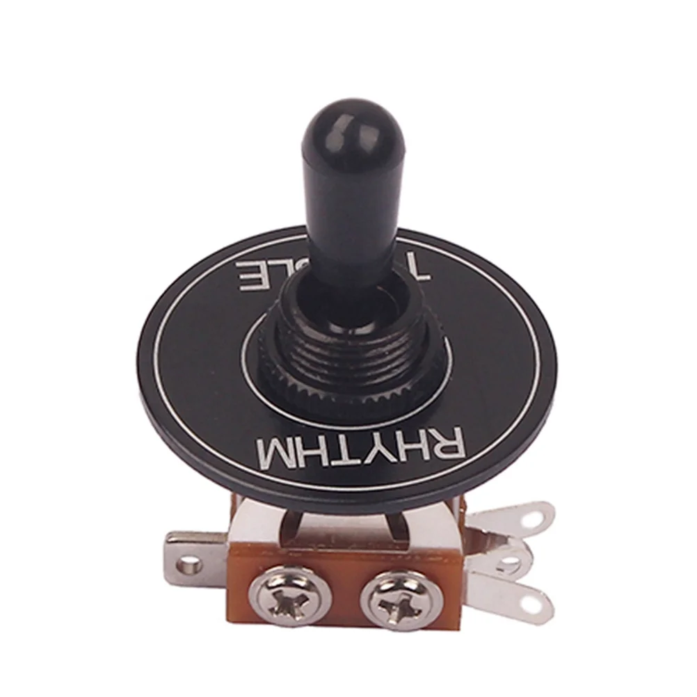Black 3 Way Toggle Guitar Switch with Rhythm Treble Ring Plate for DIY Pickup Accessory Component
Black 3 Way Toggle Guitar Switch with Rhythm Treble Ring Plate for DIY Pickup Accessory Component