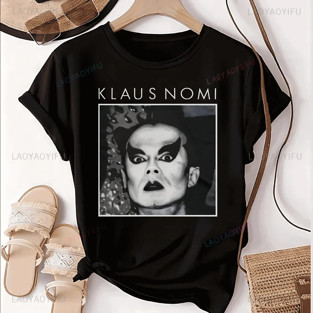 Уличная винтажная футболка с принтом Klaus Nomi, топ Nomi, нейтральный тренд, рубашка унисекс в стиле Харадзюку, хлопковая футболка большого размера с графикой
Уличная винтажная футболка с принтом Klaus Nomi, топ Nomi, нейтральный тренд, рубашка унисекс в стиле Харадзюку, хлопковая футболка большого размера с графикой