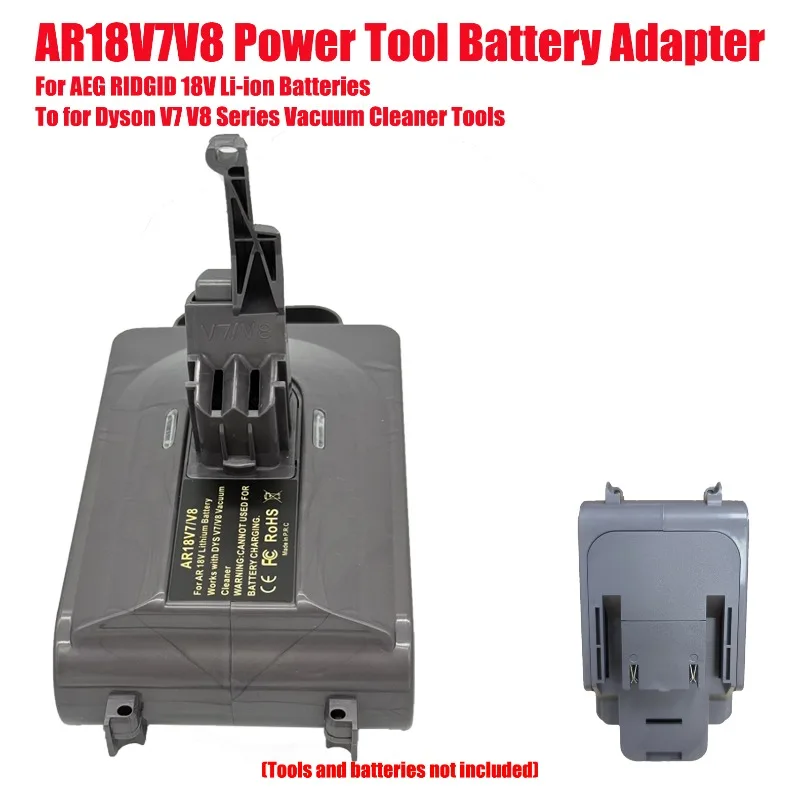 For AEG RIDGID 18V Li-ion Batteries AR18V7V8 Power Tool Battery Adapter Converter To for Dyson V7 V8 Series Vacuum Cleaner Tools
For AEG RIDGID 18V Li-ion Batteries AR18V7V8 Power Tool Battery Adapter Converter To for Dyson V7 V8 Series Vacuum Cleaner Tools