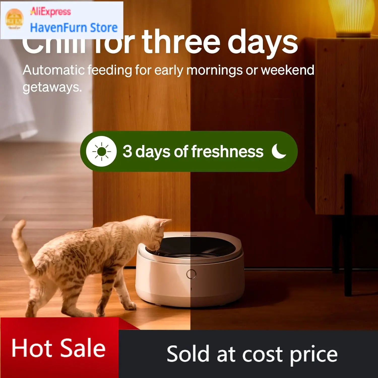 Activity priceAutomatic Cat Feeder Wet Food with Stainless Steel Bowl, Refrigerated Auto Cat Feeder with Semiconductor Cooling,
Activity priceAutomatic Cat Feeder Wet Food with Stainless Steel Bowl, Refrigerated Auto Cat Feeder with Semiconductor Cooling,