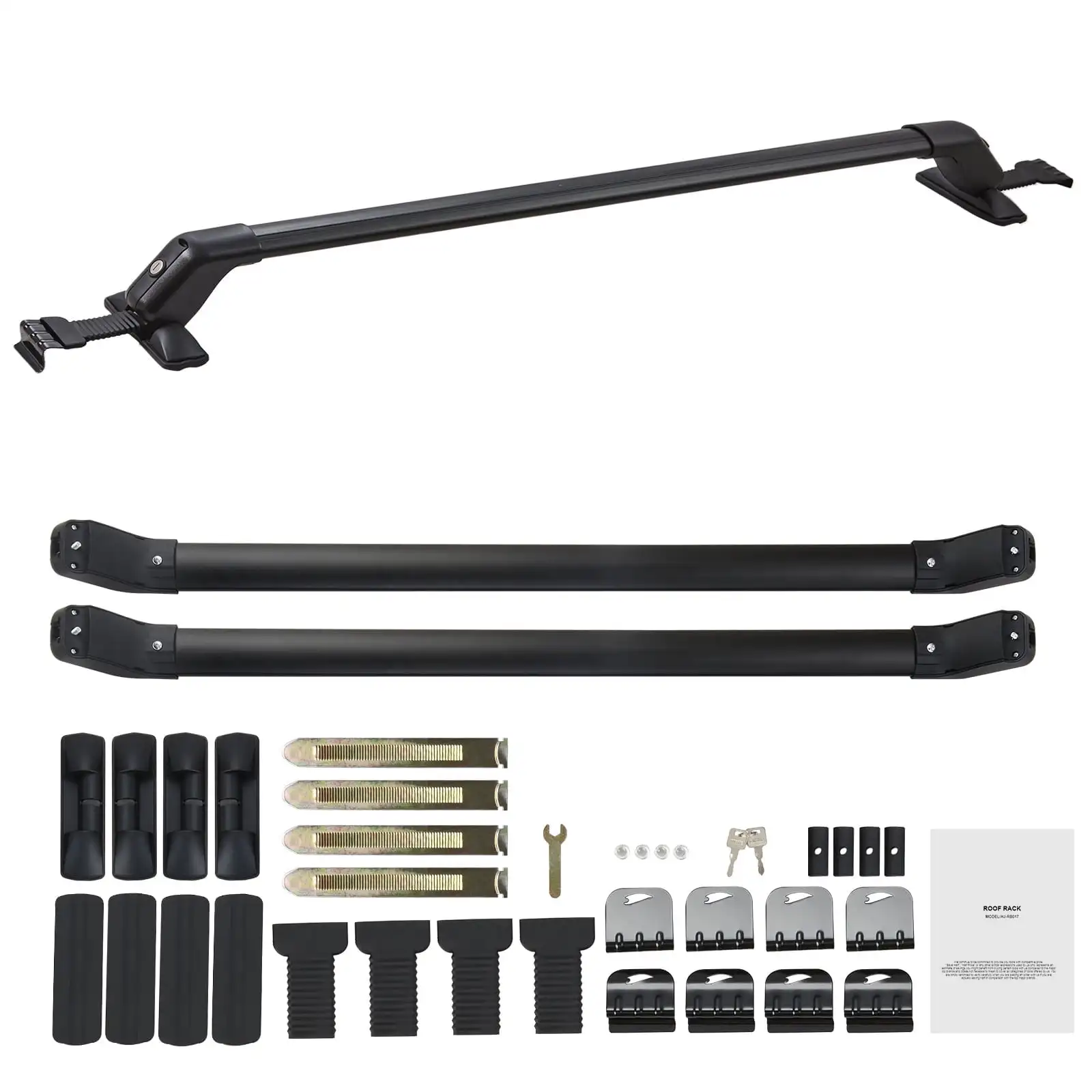 Universal Roof Rack Cross Bars, 41.3" Aluminum Roof Rack Crossbars, Fit Roof without Side Rail, 155 lbs Load Capacity
Universal Roof Rack Cross Bars, 41.3" Aluminum Roof Rack Crossbars, Fit Roof without Side Rail, 155 lbs Load Capacity
