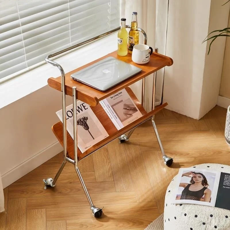Simple modern solid wood rubber wood rectangular shelf living room coffee table with rollersmovable sidetable storage car
Simple modern solid wood rubber wood rectangular shelf living room coffee table with rollersmovable sidetable storage car
