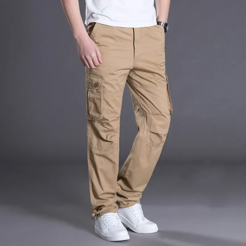 Autumn Men Long Cotton Casual Cargo Pants Elastic Waist Male Overalls Long Trousers Boys Straight Mens Plus Size Khaki Pants 3xl
Autumn Men Long Cotton Casual Cargo Pants Elastic Waist Male Overalls Long Trousers Boys Straight Mens Plus Size Khaki Pants 3xl