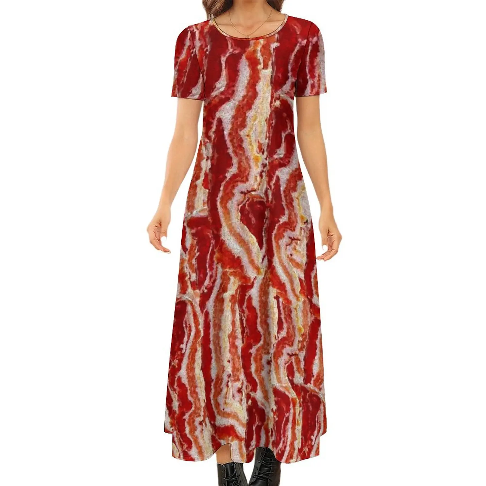 Fun With Bacon Round Neck Short Sleeve Dress Women"s summer skirt Long dress woman
Fun With Bacon Round Neck Short Sleeve Dress Women"s summer skirt Long dress woman
