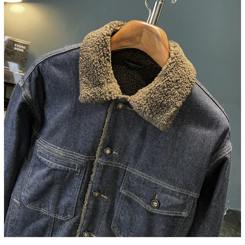 Large loose fur collar denim jacket for men, 2026 trend new winter with added fleece and thick warm denim jacket
Large loose fur collar denim jacket for men, 2026 trend new winter with added fleece and thick warm denim jacket