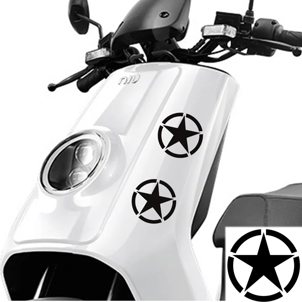2Pcs Waterproof Five-pointed Star Motorcycle Helmet Stickers Motocross Refit Fuel Tank Racing Body Bumper Fender Army Car Decals
2Pcs Waterproof Five-pointed Star Motorcycle Helmet Stickers Motocross Refit Fuel Tank Racing Body Bumper Fender Army Car Decals