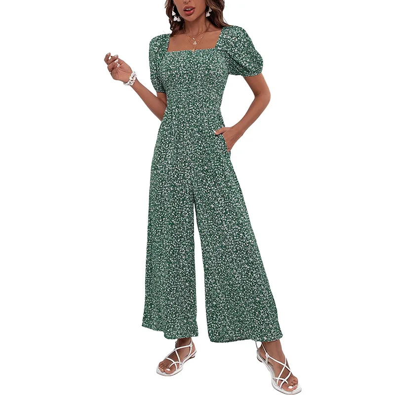2026 Summer Retro Sweet Wind Jumpsuit Slim Floral Square Neck Wide Leg Jumpsuit
2026 Summer Retro Sweet Wind Jumpsuit Slim Floral Square Neck Wide Leg Jumpsuit