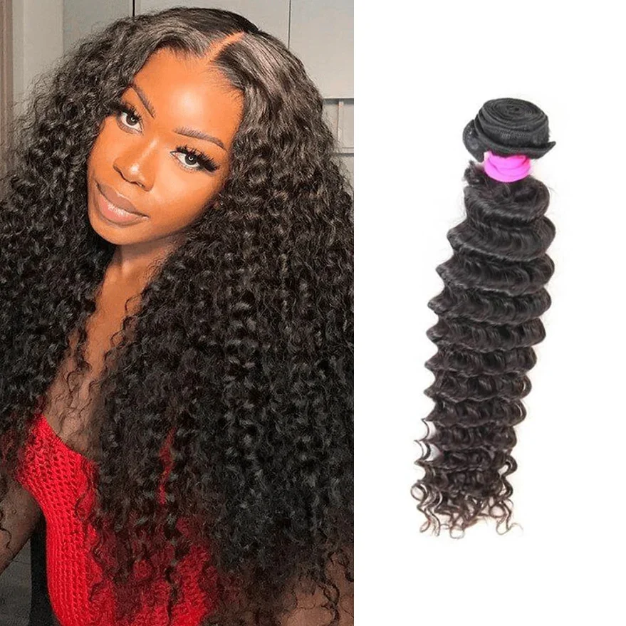 12-42 inch Deep Wave Extension Brazilian Hair Weft Weave Human Hair 1/3/4 Bundles Natural Black Color
12-42 inch Deep Wave Extension Brazilian Hair Weft Weave Human Hair 1/3/4 Bundles Natural Black Color