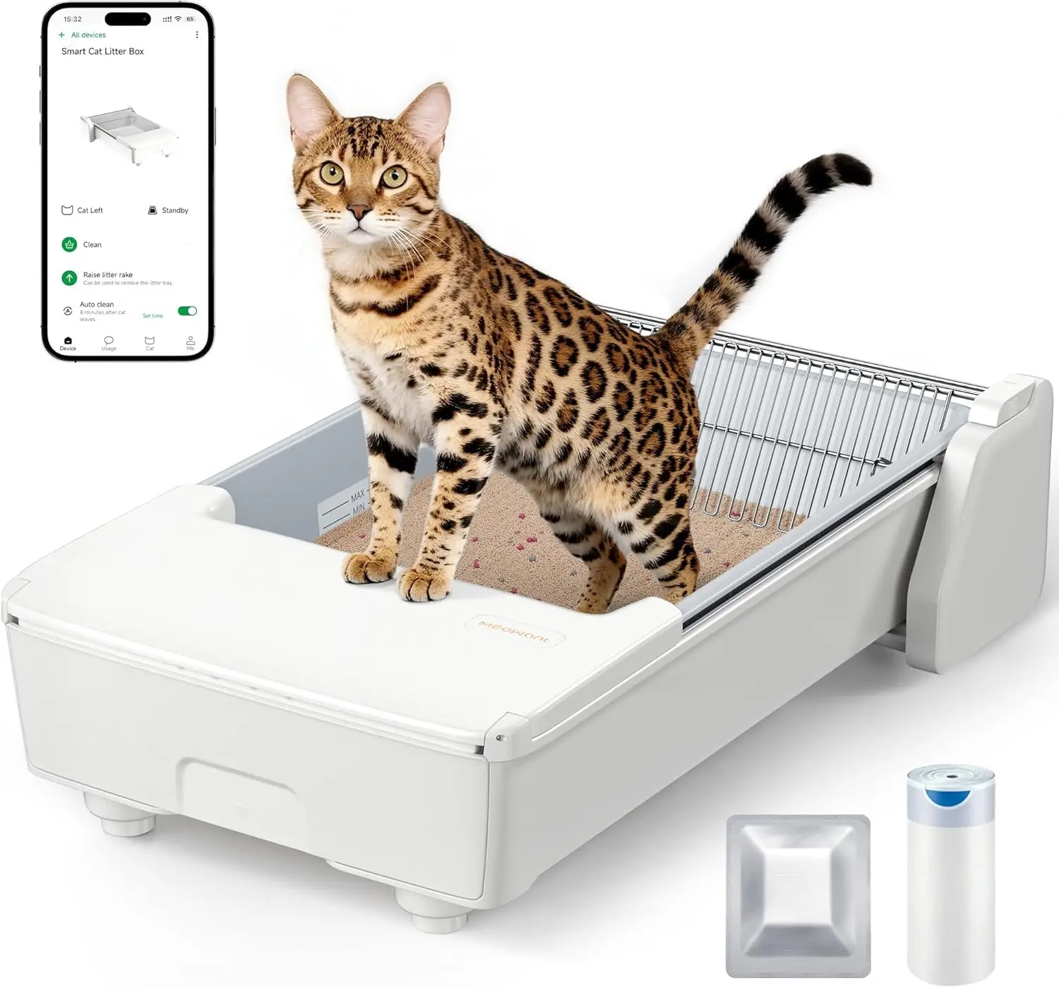 Automatic Self Cleaning Cat Litter Box With App Control Open Top For Multi Cats Dual Rake Works With Clumping Litter Anti Pinch
Automatic Self Cleaning Cat Litter Box With App Control Open Top For Multi Cats Dual Rake Works With Clumping Litter Anti Pinch