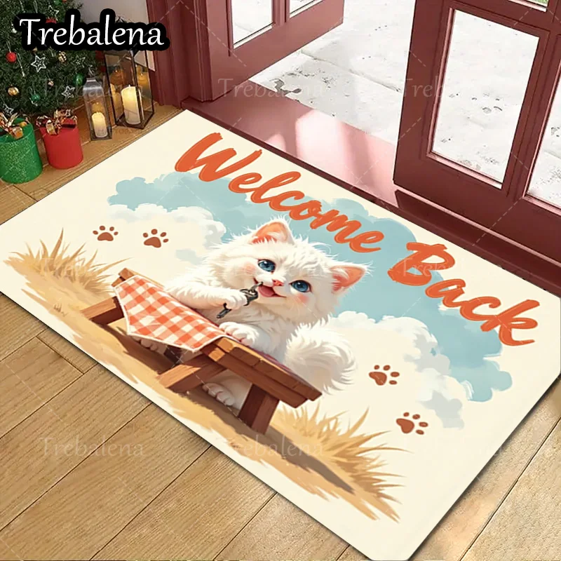 1pc Welcome Door Mat Cute Cat Welcome Back Doormat Home Decor Floor Mat Entrance Rug
1pc Welcome Door Mat Cute Cat Welcome Back Doormat Home Decor Floor Mat Entrance Rug