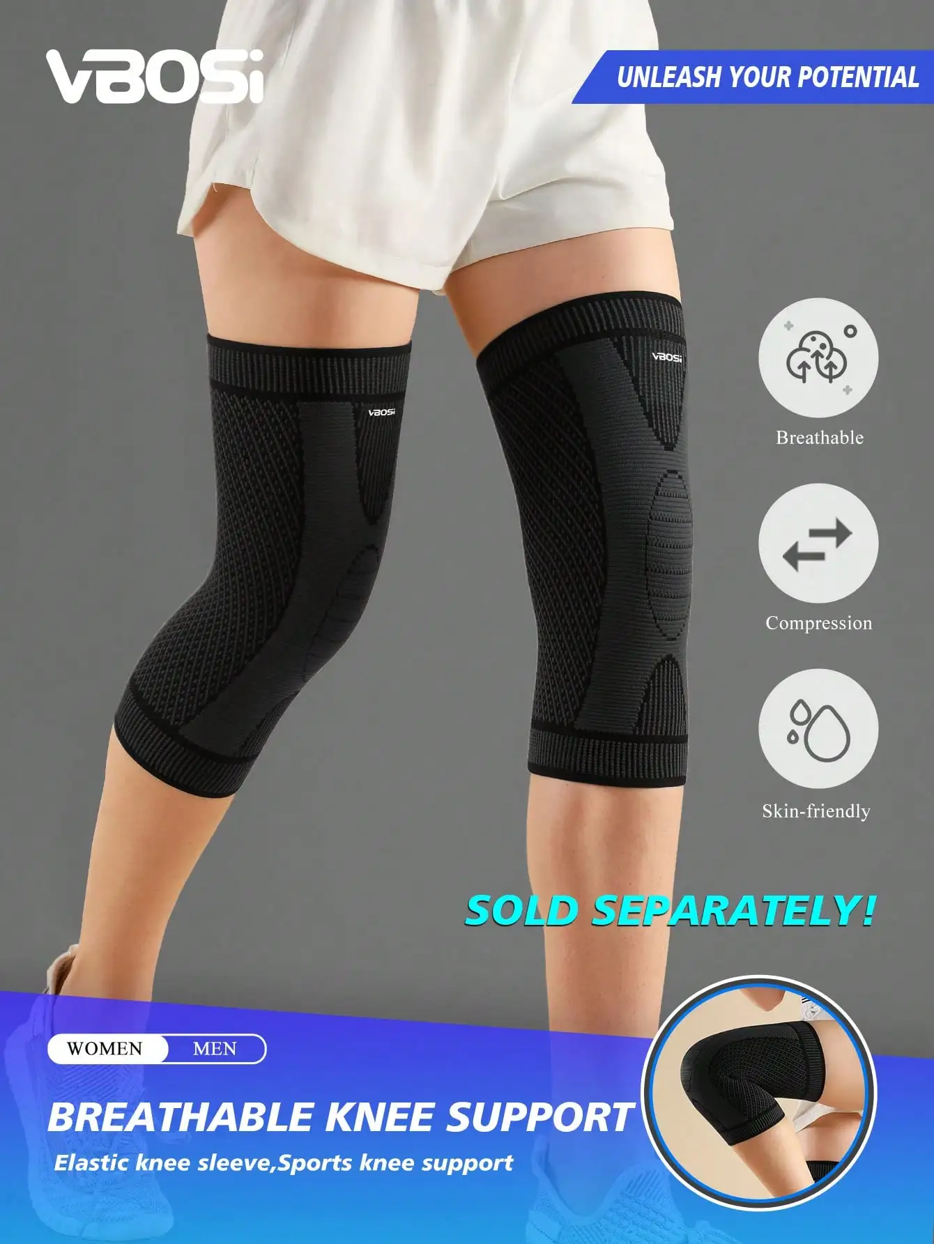 VBOSI 1 Piece Women Men Unisex Knee Support Sleeve – Elastic, Comfortable Fit For Daily Wear & Sports Weightlifting Hiking Gym Accessories Knee Support Sports Knee Pads Gym Knee Pads
VBOSI 1 Piece Women Men Unisex Knee Support Sleeve – Elastic, Comfortable Fit For Daily Wear & Sports Weightlifting Hiking Gym Accessories Knee Support Sports Knee Pads Gym Knee Pads