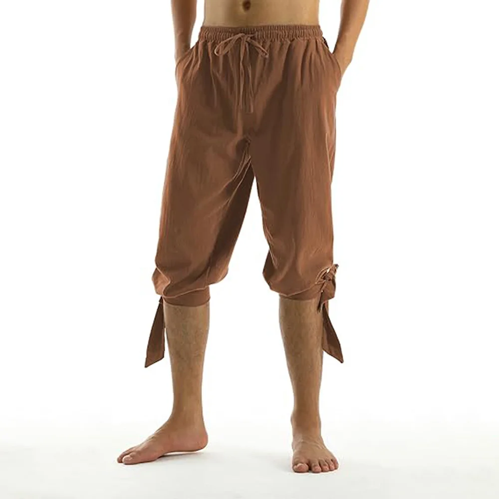 Men's Pirate Pants Retro Cotton Linen Breathable Lightweight Solid Color Costume Cropped Pants Fashion Streetwear Elastic Waist
Men's Pirate Pants Retro Cotton Linen Breathable Lightweight Solid Color Costume Cropped Pants Fashion Streetwear Elastic Waist