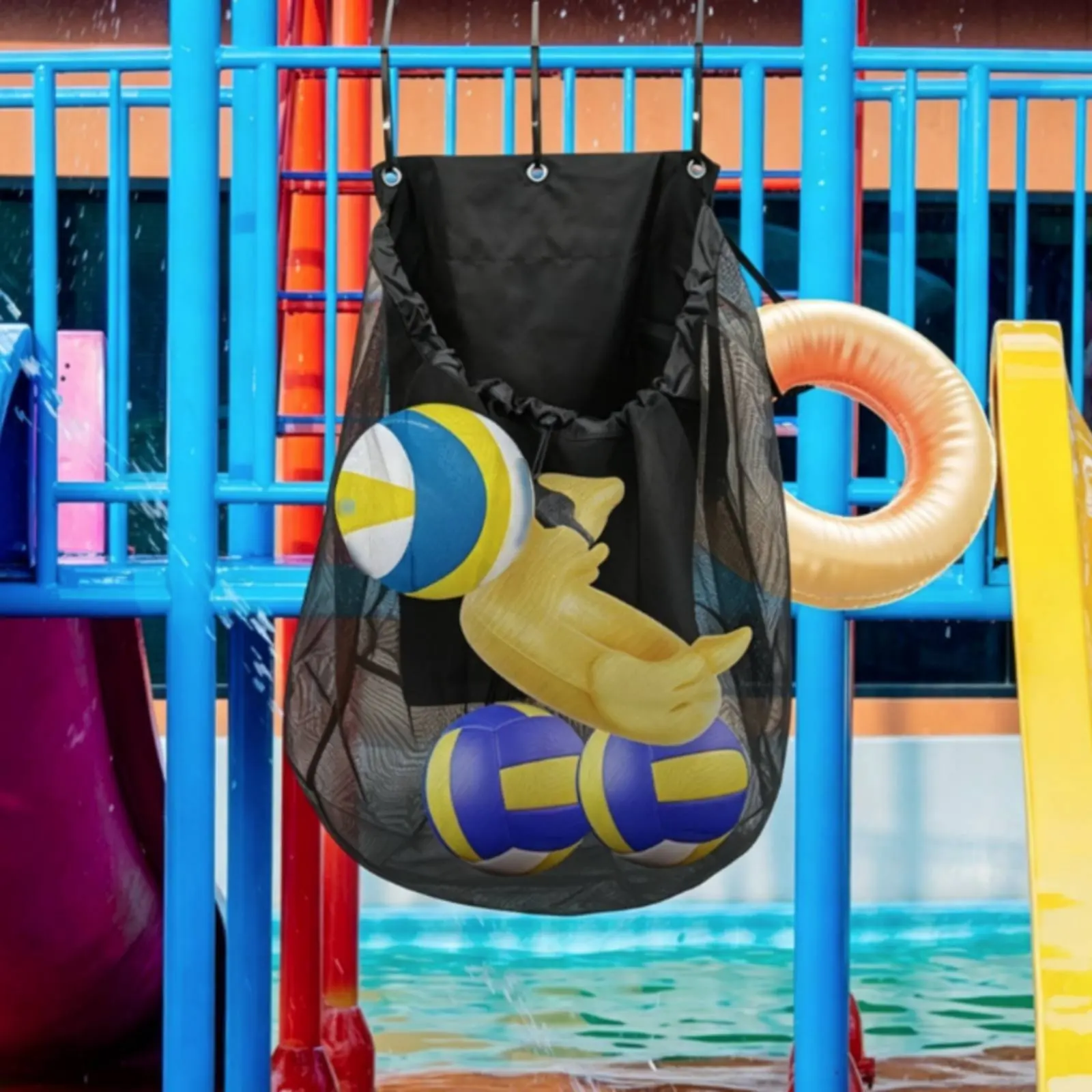 Fence Hanging Pool Organizer Adjustable Straps Pool Area Hanging Mesh Bag for Yard
Fence Hanging Pool Organizer Adjustable Straps Pool Area Hanging Mesh Bag for Yard