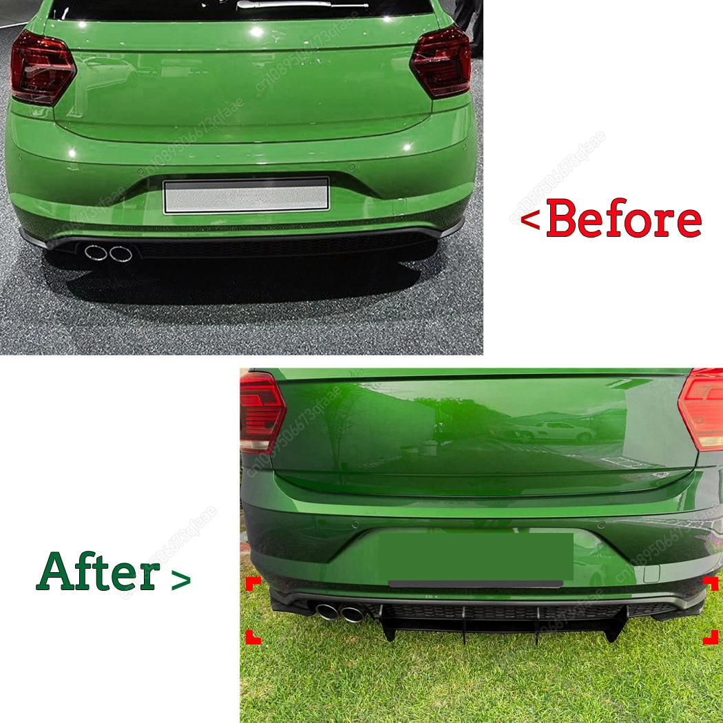 For Volkswagen VW Polo MK6 GTI 2017-2021 Hatchback Car Rear Bumper Lip Diffuser Splitter Spoiler Bodykit Tuning ABS Black
For Volkswagen VW Polo MK6 GTI 2017-2021 Hatchback Car Rear Bumper Lip Diffuser Splitter Spoiler Bodykit Tuning ABS Black