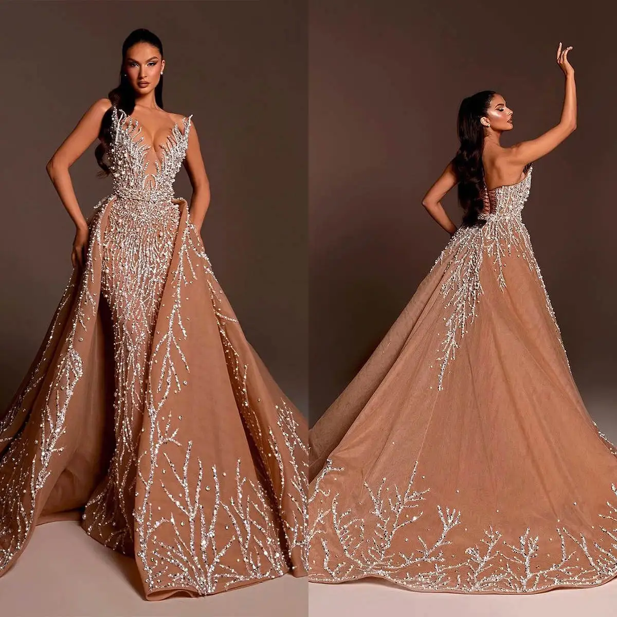 Dreamy Mermaid Gown Wedding Dresses Appliques Sequins Lace Bridal Gowns Big Size Strapless Vestidos De Novia Custom Size Colour
Dreamy Mermaid Gown Wedding Dresses Appliques Sequins Lace Bridal Gowns Big Size Strapless Vestidos De Novia Custom Size Colour