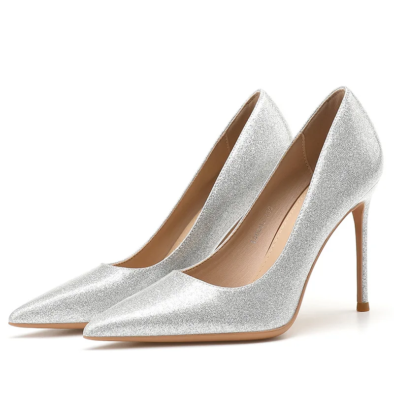 Sequin Cloth Thin High Heels Ladies Shallow Mouth Sliver Golden Pumps Wedding Party Spring New Pointed Toe Shoes For Women B001
Sequin Cloth Thin High Heels Ladies Shallow Mouth Sliver Golden Pumps Wedding Party Spring New Pointed Toe Shoes For Women B001