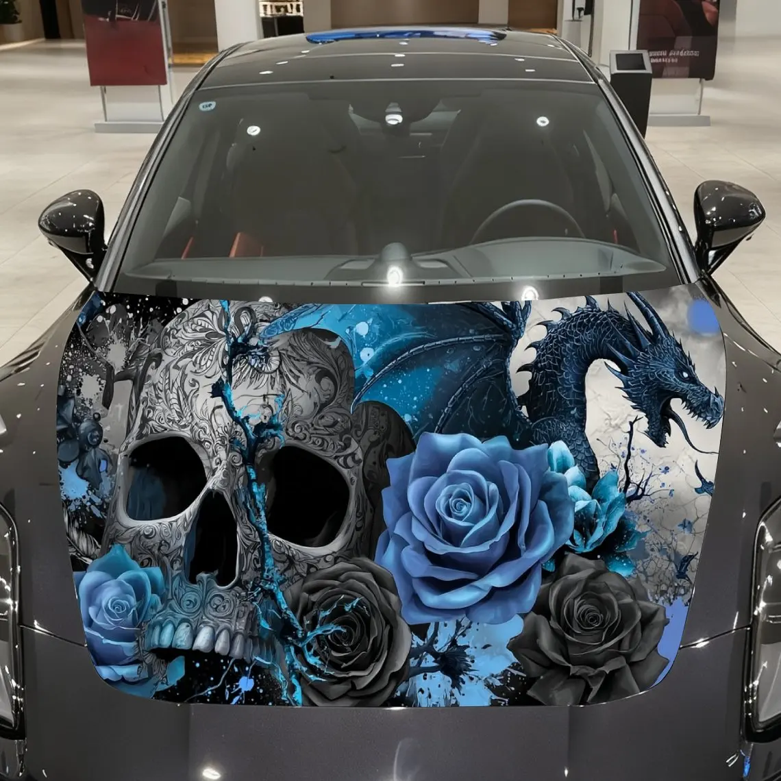Skull Blue Dragon Phantom Car Vinyl Wrap, PVC Material Waterproof Car Hood Sticker, Self-Adhesive Scratch-Resistant Stickers for
Skull Blue Dragon Phantom Car Vinyl Wrap, PVC Material Waterproof Car Hood Sticker, Self-Adhesive Scratch-Resistant Stickers for