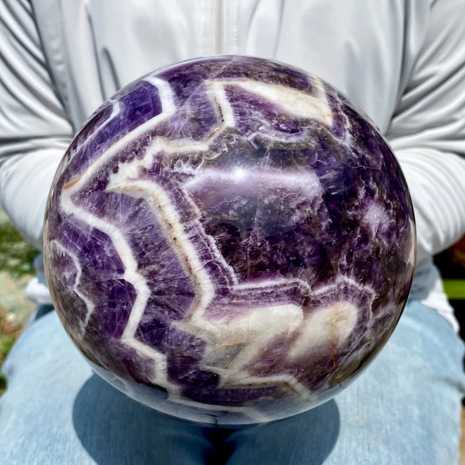 Large!Natural Formed! Dream Amethyst Ball, Quartz Crystal Purple Ore Ball, Mineral, Spiritual Energy, Halo Healing Ball
Large!Natural Formed! Dream Amethyst Ball, Quartz Crystal Purple Ore Ball, Mineral, Spiritual Energy, Halo Healing Ball