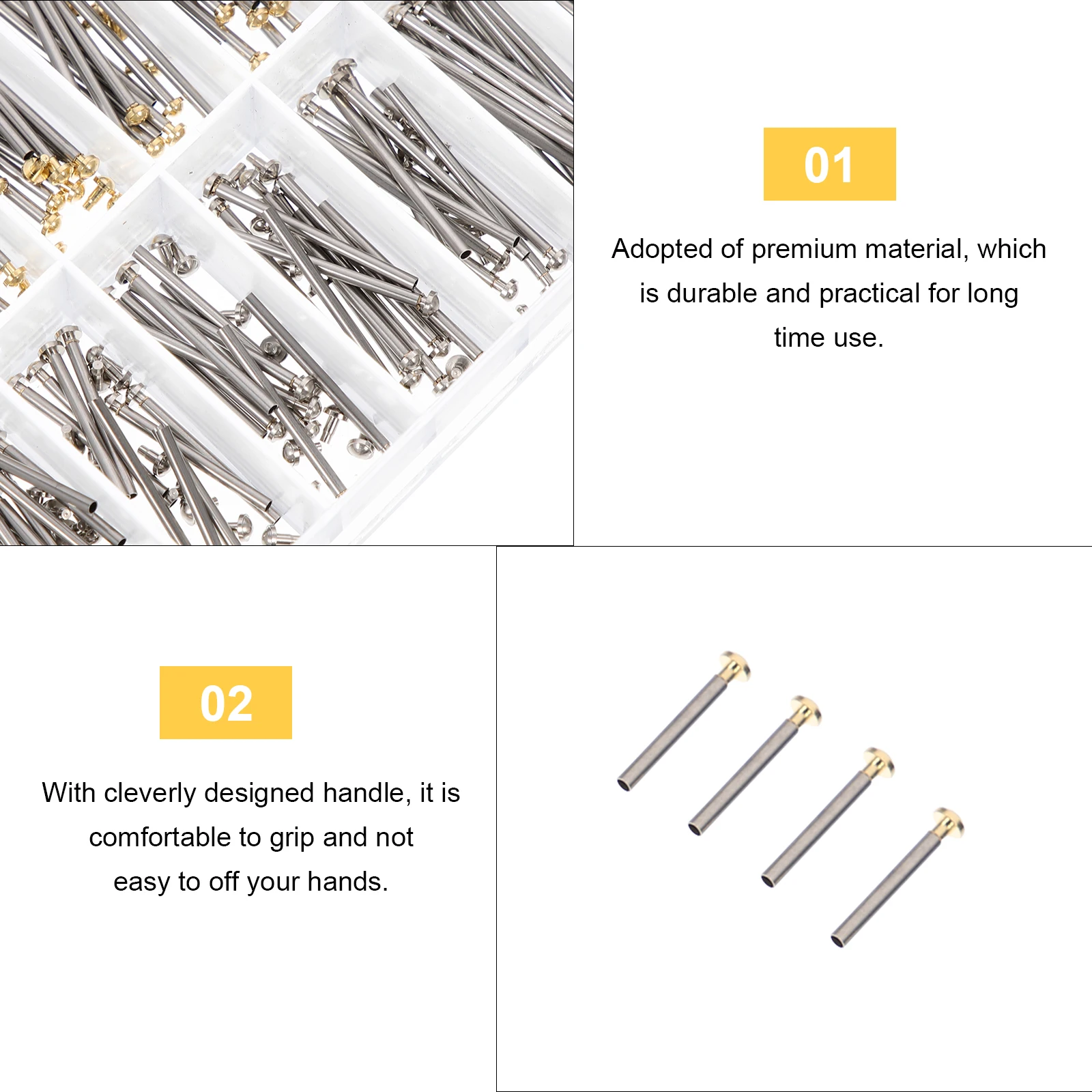 Portable Replacement Tube Rods Screw Pin Repair Accessory Steel Watch Pin Compact Lightweight Watchband Screw Tube Repair Tool
Portable Replacement Tube Rods Screw Pin Repair Accessory Steel Watch Pin Compact Lightweight Watchband Screw Tube Repair Tool