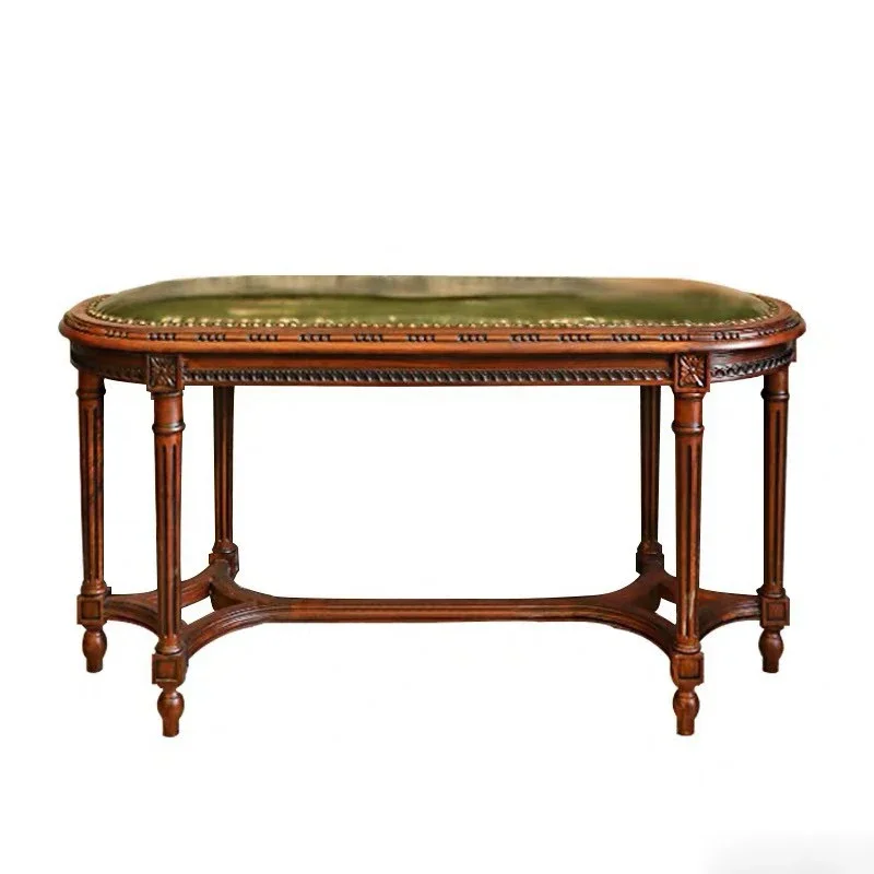 Retro Solid Wood Porch Bench Mid-Ancient Green Leather Carved Makeup Stool Shoe Changing Stool Bed End Stool
Retro Solid Wood Porch Bench Mid-Ancient Green Leather Carved Makeup Stool Shoe Changing Stool Bed End Stool