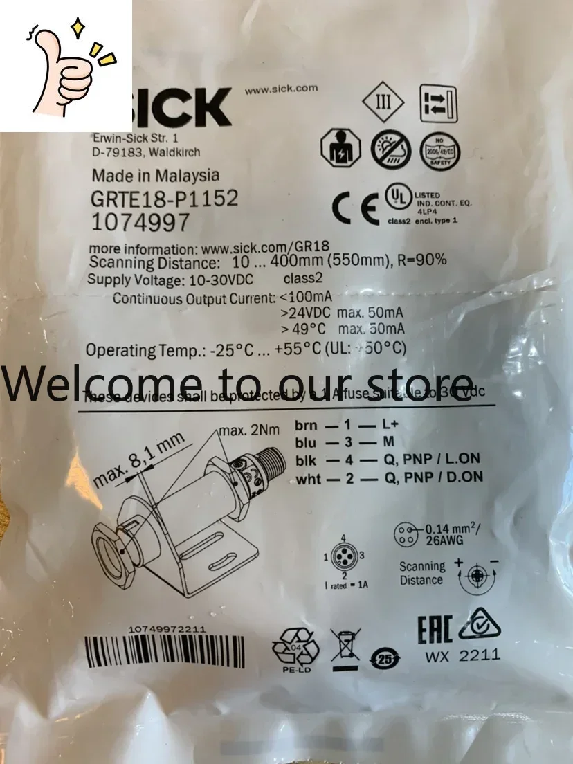 2026 brand new, original, and high-quality SICK GRTE18-P1152
2026 brand new, original, and high-quality SICK GRTE18-P1152