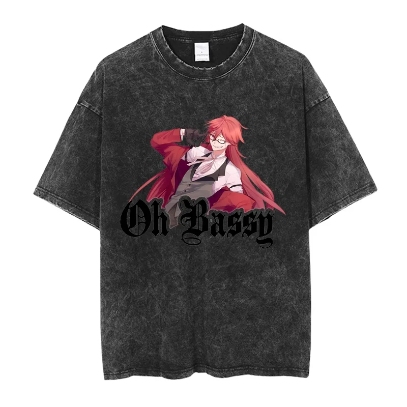 2025 Black Butler Black Deacon T-Shirt Black Butler Washed Old Short Sleeve T-Shirt Men's Summer Loose Anime Tide
2025 Black Butler Black Deacon T-Shirt Black Butler Washed Old Short Sleeve T-Shirt Men's Summer Loose Anime Tide