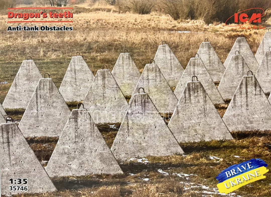 ICM Plastic Assembled Model Kit 35746 Dragon's teeth-tank Obstacles 1/35
ICM Plastic Assembled Model Kit 35746 Dragon's teeth-tank Obstacles 1/35