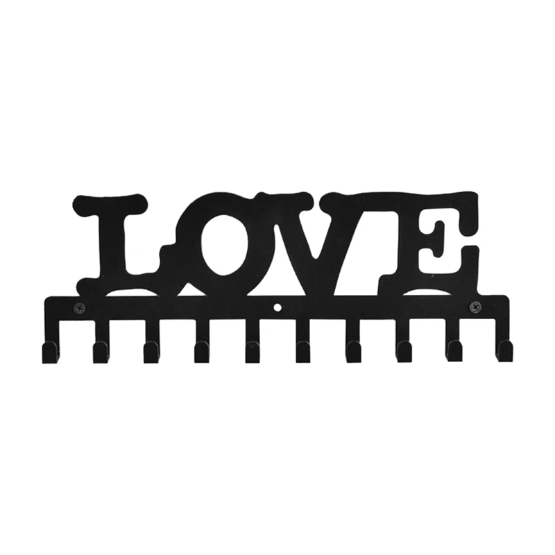 Металлический держатель для ключей Love, черные настенные крючки, декоративный крючок, органайзер, стойка для полотенец, сумок, одежды, ключей, крышек, прочный домашний
Металлический держатель для ключей Love, черные настенные крючки, декоративный крючок, органайзер, стойка для полотенец, сумок, одежды, ключей, крышек, прочный домашний