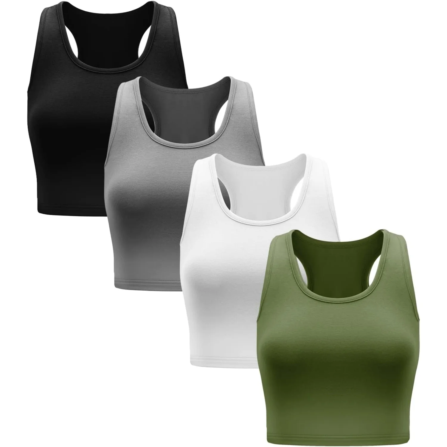 SlimPro 4 Pieces Crop Tank Tops Sleeveless Racerback Workout Crop Sport Tank for Women Daily Wearing
SlimPro 4 Pieces Crop Tank Tops Sleeveless Racerback Workout Crop Sport Tank for Women Daily Wearing
