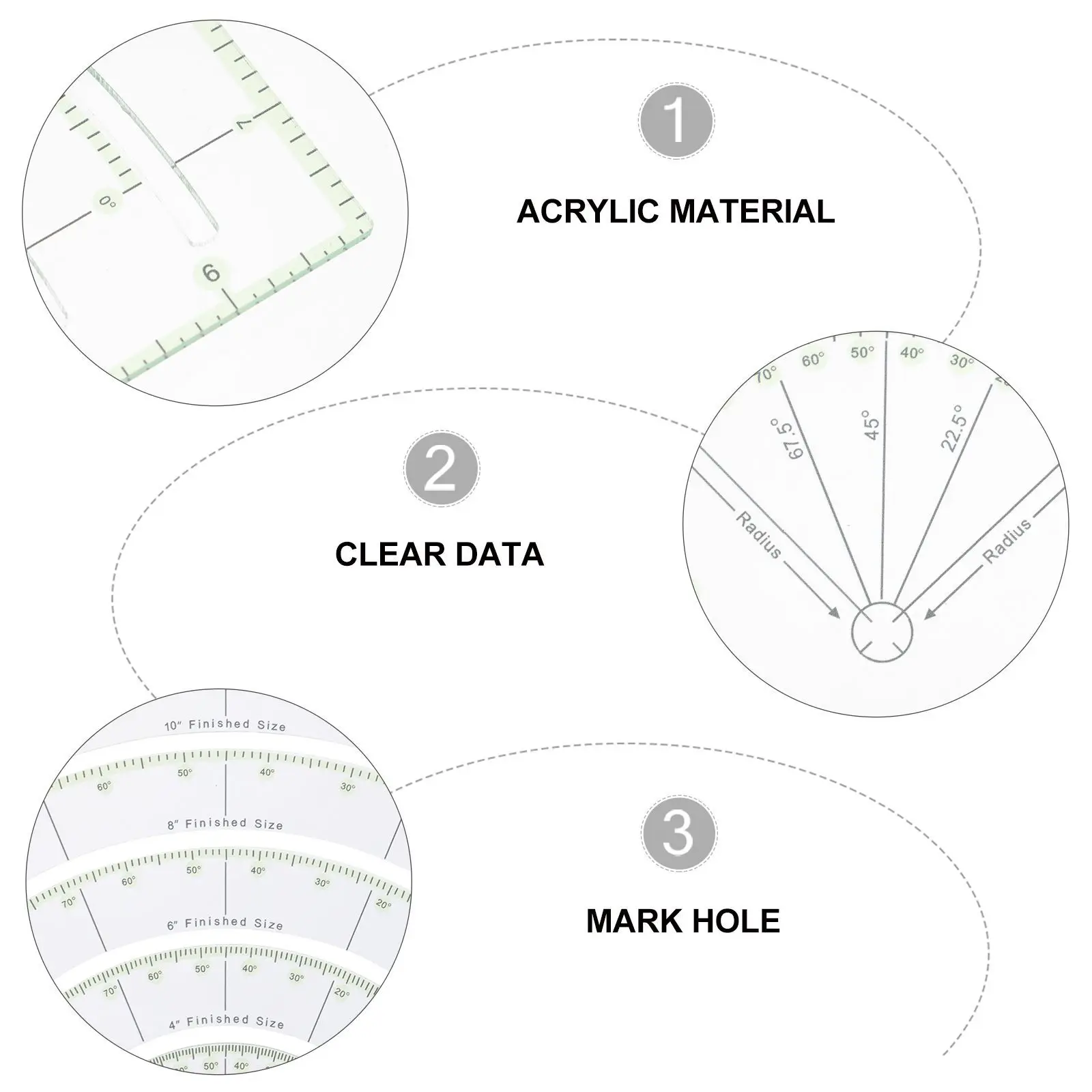 Acrylic Quilting Ruler Multifunctional Transparent Sewing Craft Tool Easy Read Numbers Durable Practical Long Time Use No Odor
Acrylic Quilting Ruler Multifunctional Transparent Sewing Craft Tool Easy Read Numbers Durable Practical Long Time Use No Odor
