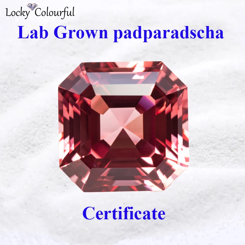 Lab Grown Padparadscha Asscher Shape Red Lotus Color Charms VVS1 for Jewelry Making Ring Material Selectable AGL Certificate
Lab Grown Padparadscha Asscher Shape Red Lotus Color Charms VVS1 for Jewelry Making Ring Material Selectable AGL Certificate