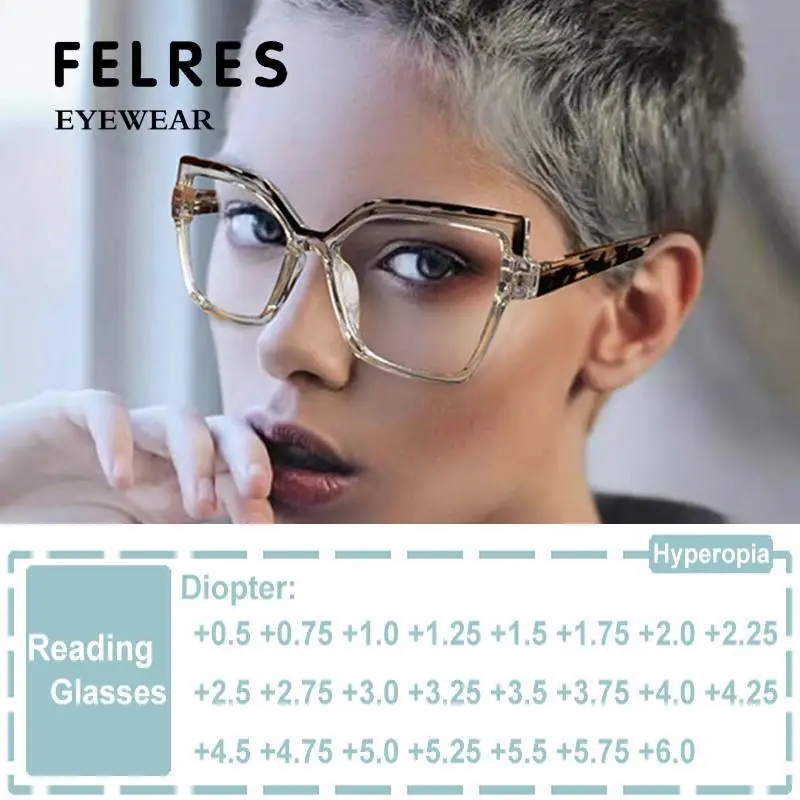 Elegant Clear Leopard Anti Blue Light Eyeglasses Frame Women Oversized Square Prescription Reading Glasses Presbyopia Eyeglasses
Elegant Clear Leopard Anti Blue Light Eyeglasses Frame Women Oversized Square Prescription Reading Glasses Presbyopia Eyeglasses