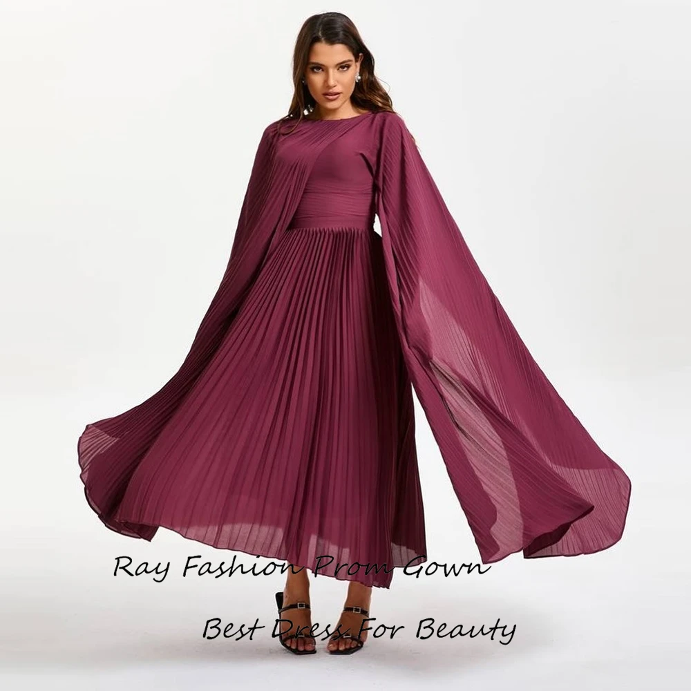 Ray Chiffon Pleated Evening Dresses Vestidos De Novia High Neck A-line Cocktail Party Prom Gowns with Cap Sleeve Customized
Ray Chiffon Pleated Evening Dresses Vestidos De Novia High Neck A-line Cocktail Party Prom Gowns with Cap Sleeve Customized