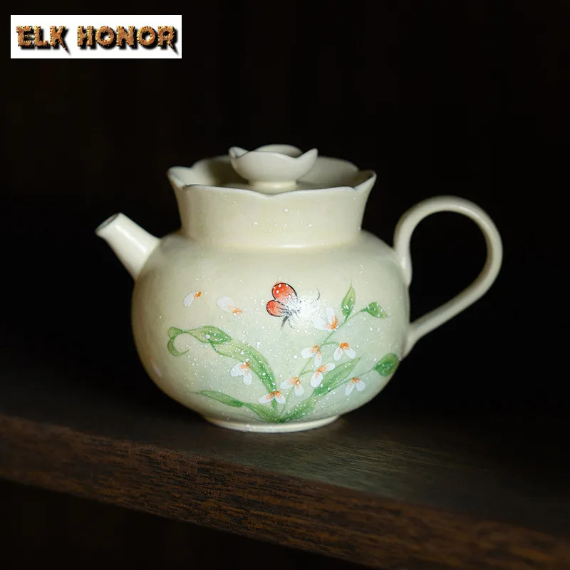 150ml Hand-painted Orchid Teapot Boutique Tea Infuser Pot Tea Making Kettle with Strainer Chinese Tea Set Supplies Decoration
150ml Hand-painted Orchid Teapot Boutique Tea Infuser Pot Tea Making Kettle with Strainer Chinese Tea Set Supplies Decoration