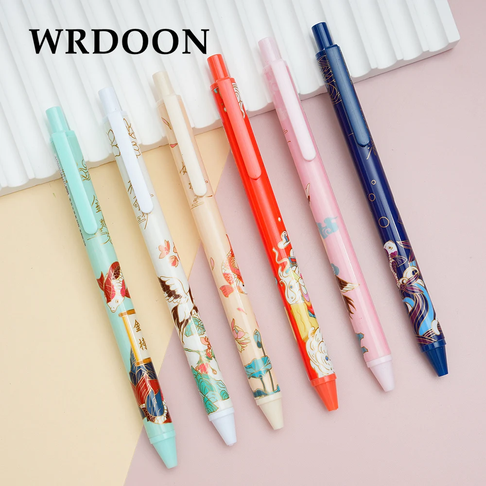 6pcs Cute Koi Retro China Style Gel Pen Creative Press Office Gift School Supplies Stationery Kawaii Funny Pens
6pcs Cute Koi Retro China Style Gel Pen Creative Press Office Gift School Supplies Stationery Kawaii Funny Pens