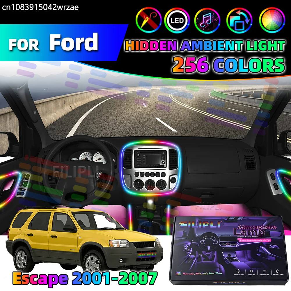 6 in 1 For Ford Escape 2001-2007 Years Car Interior Ambient Lights Strips Breathing Lighting Kit App Control Auto LED strips
6 in 1 For Ford Escape 2001-2007 Years Car Interior Ambient Lights Strips Breathing Lighting Kit App Control Auto LED strips