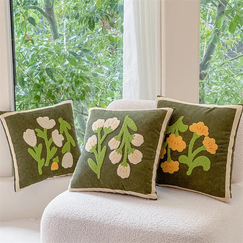 Cute Cartoon Flower Embroidered Pillow Covers 45*45cm Square Luxury Cushion Cover Home Decor for Sofa Bed Living Room Bedroom
Cute Cartoon Flower Embroidered Pillow Covers 45*45cm Square Luxury Cushion Cover Home Decor for Sofa Bed Living Room Bedroom