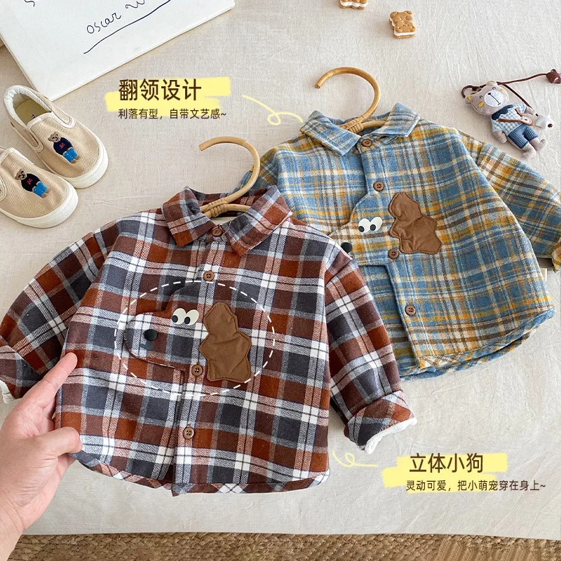 Детская бархатная рубашка для детей 0-5 лет, зимняя модная рубашка с героями мультфильмов для мальчиков, стильный клетчатый топ для мальчиков
Детская бархатная рубашка для детей 0-5 лет, зимняя модная рубашка с героями мультфильмов для мальчиков, стильный клетчатый топ для мальчиков