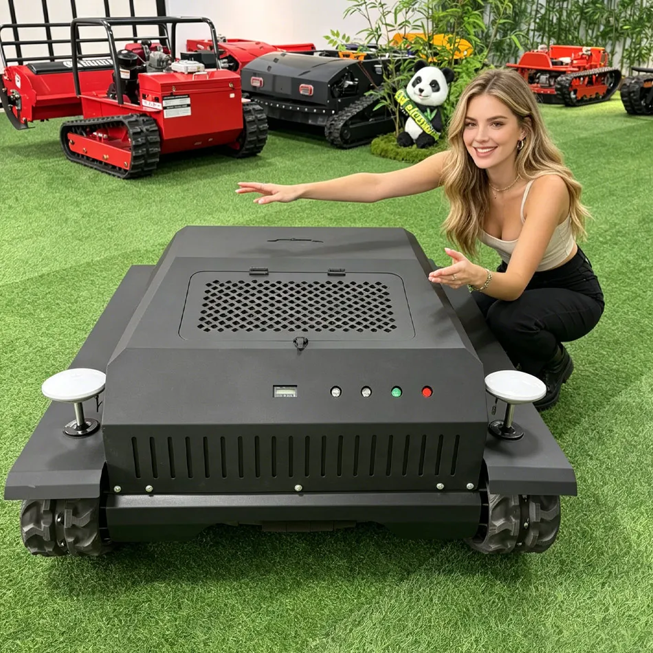 Customized remote-control lawn mowers with wireless intelligent operation and tracked walking for climbing slopes
Customized remote-control lawn mowers with wireless intelligent operation and tracked walking for climbing slopes