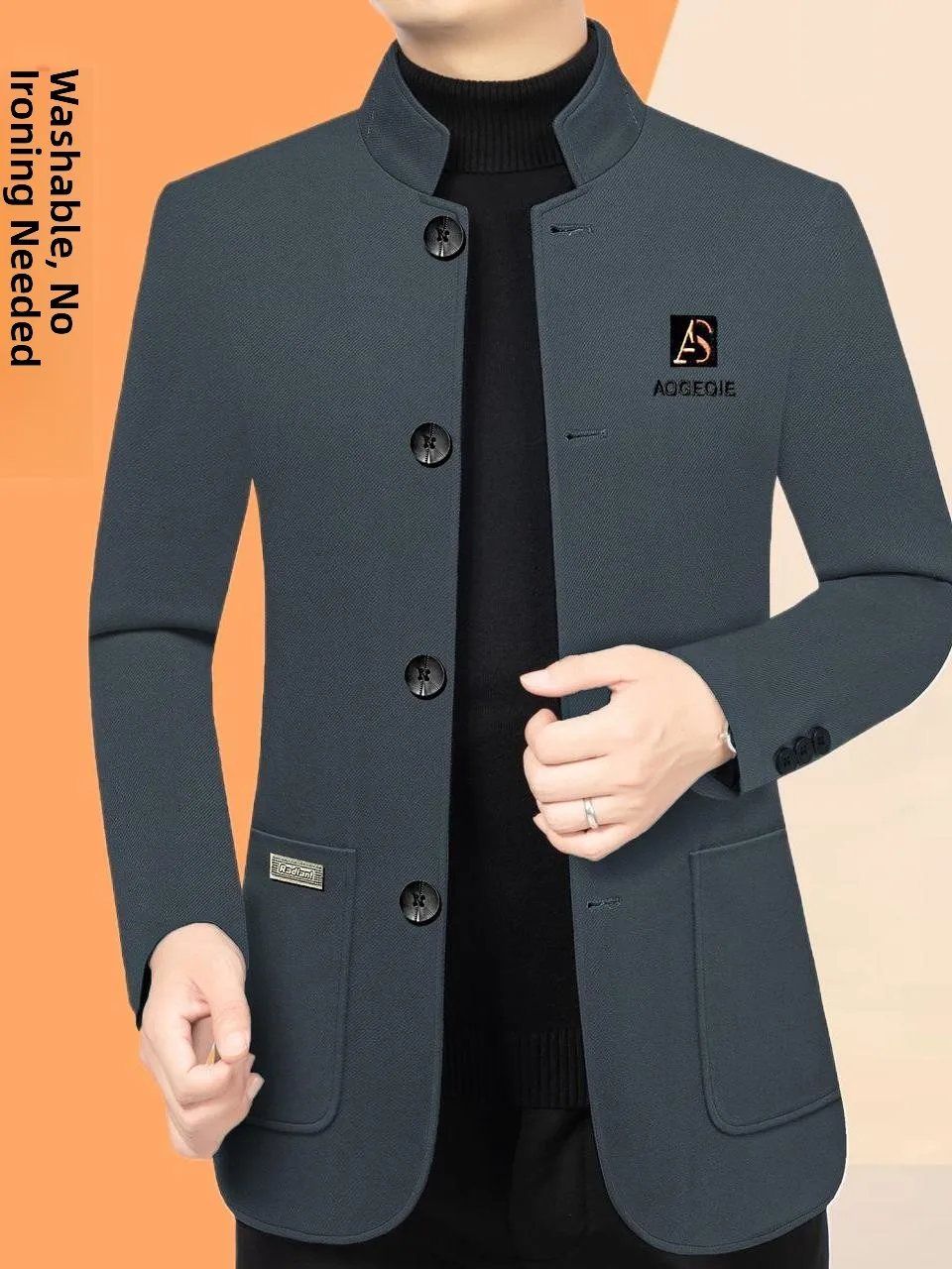 Men's Faionable Slim Fit Stand Collar Jaet Casual Spring New Sle Luxury Dad Clothes Busin Matching Outerwear Trendy
Men's Faionable Slim Fit Stand Collar Jaet Casual Spring New Sle Luxury Dad Clothes Busin Matching Outerwear Trendy