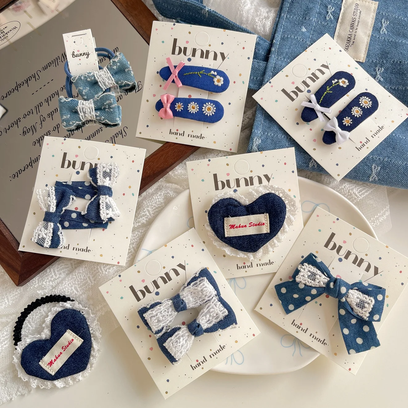 Джинсовые синие заколки для волос с цветочной вышивкой, кружевные заколки в горошек, милый бант, заколки для волос для девочек, заколки для волос, головные уборы, детские аксессуары для волос
Джинсовые синие заколки для волос с цветочной вышивкой, кружевные заколки в горошек, милый бант, заколки для волос для девочек, заколки для волос, головные уборы, детские аксессуары для волос