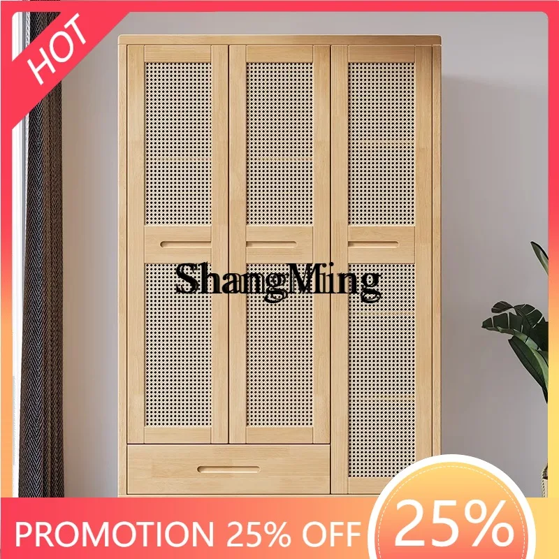 SM wood rattan wardrobe with drawers wardrobe small apartment bedroom assembly bed and breakfast wardrobe
SM wood rattan wardrobe with drawers wardrobe small apartment bedroom assembly bed and breakfast wardrobe