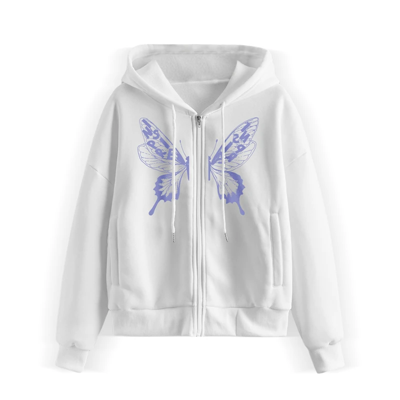 Butterfly Sweatshirt 2000s Aesthetic Clothes Women Fairycore Grunge Zip Up Long Sleeve Tops with Pockets y2k Hoodies Streetwear
Butterfly Sweatshirt 2000s Aesthetic Clothes Women Fairycore Grunge Zip Up Long Sleeve Tops with Pockets y2k Hoodies Streetwear