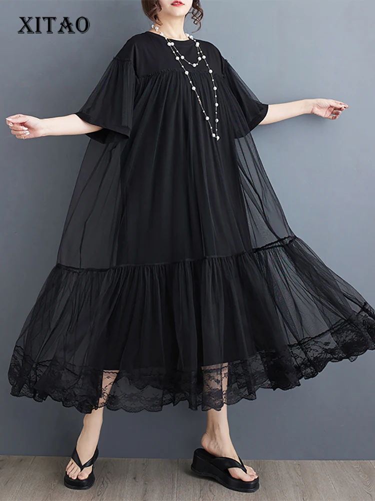 XITAO Gauze Patchwork Short Sleeve Dresses O-neck Solid Color Pullover Loose Slimming Dress 2024 Summer New Fashion LYD1855
XITAO Gauze Patchwork Short Sleeve Dresses O-neck Solid Color Pullover Loose Slimming Dress 2024 Summer New Fashion LYD1855